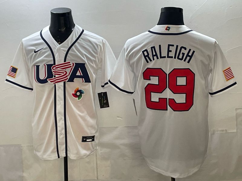 Men 2026 World Cub USA #29 Raleigh White Game Nike MLB Jersey style 008->more jerseys->MLB Jersey